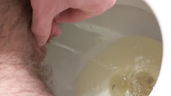 Stroking My Ftm Cock As I Piss