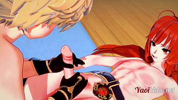 Genshin Impact Yaoi Hentai - Aether And Diluc Having Sex - Twink Anime Characters Part 1/2