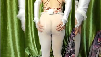 [eronekokun] - Bunnyboy Masturbation In Bunnysuit With Corn Vibrator And Carrot Alternate Camera