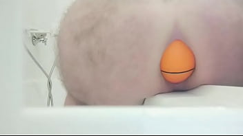 Huge 12cm Wide Soccer Ball Slides Out Of My Ass On Side Of Bath.