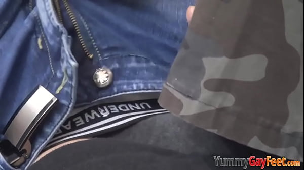 Feet Fucking Gay Twink Sperms Over Soles