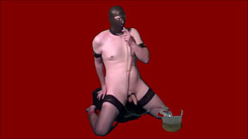 Stupid Little Dick Loser Sebastian So Happy To Get Another Full Bucket Of Piss (the Human Piss Tank)