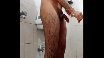 Horney Guy Nude Under Shower