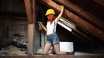Deep Drill In Miss Daisy Diamond Tight Pussy In Construction' Building