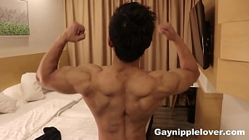 Hot Nipple Play And Muscle Worship Muscle Asian Guy