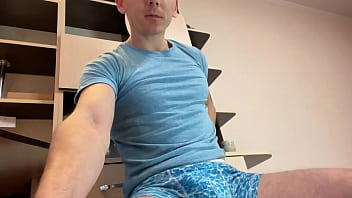 Naughty Boy Jerking Cute Cock And Cumming Hard Close Up