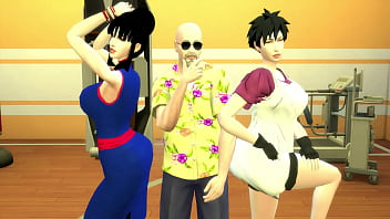 El Maestro Roshi Pervertido Entrena Sexualmente A Chchi Milk Y A Videl Hermosas Esposas Dragon Ball Hentai