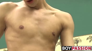 Cute Twink Patrick Sprays Sticky Cum While Being Fucked Raw