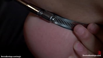 Bound Milf Endures Pain Above Dildo