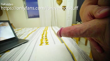 Hd4k Guy Jerking Off To Porn And Cums On The Bed