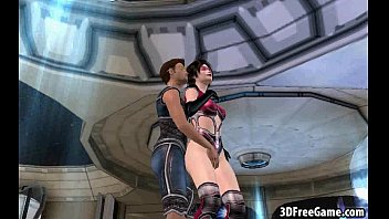 Foxy 3d Cartoon Brunette Babe Getting Tit Fucked