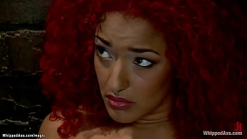 Bound Redhead Ebony Dyke Whipped