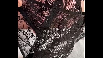 Lace Panties With Cotton Gusset And Cum Shot