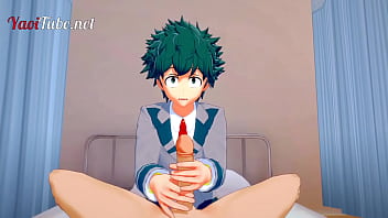 Boku No Hero Yaoi - Deku _ Bakugou First Time In The Infirmary Handjob And Anal With Cum Inside
