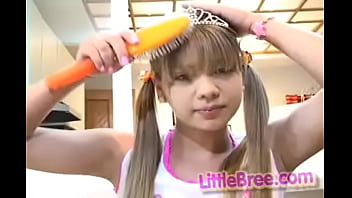 Little Bree Brushers Her Hair And Then Shows You Her Tiny Pussy