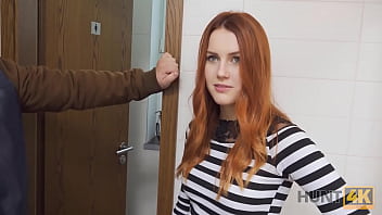 Hunt4k. For Cash Cuck Permits Hunter To Fuck Red-haired Gf In Restroom