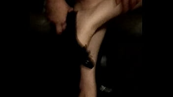 Amber Crider Wearing Black Thing And Bra Puts On Black Heels And Walks For Guy