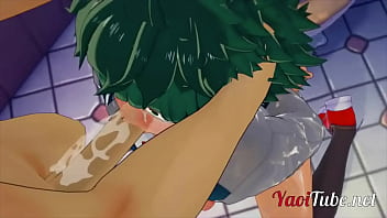 Boku No Hero Yaoi - Deku Blowjob Bakugou Dicks And He Cums In His Mouth