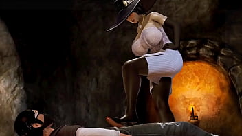 Sexy Tall Vampire Lady Dimitrescu Footjob And Titfuck