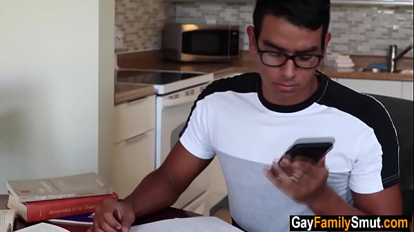 Evil Step Daddy Comes To Stepson' Bedroom For Blowjob