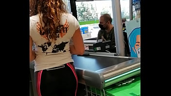 Slut Grocery Store In Leggins