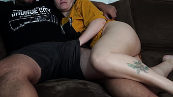 Blowflix With My Step Sister, She Made Me A Great Blowjob When Watching Our Favorite Movie