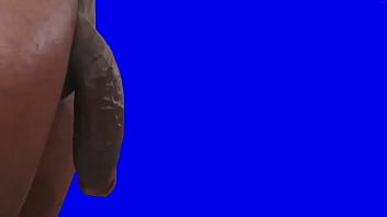 Huge Black Cock Green/blue Screen