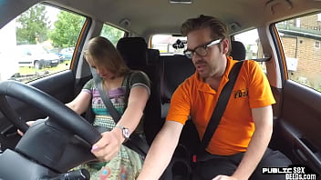 Euro Student Publicly Fucked In Driving Lesson