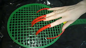 Lady L Extreme Long Red Nails (video Short Version)