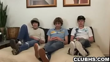 Three Horny Amateur Hunks Tugging On Their Hard Cock