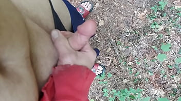 Slow Mo Jack Off In The Woods