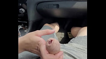 Public Car Handjob And Cumshot In Mouth Blowjob
