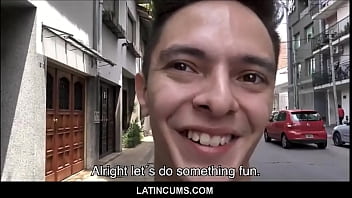 Latincums.com - Amateur Latin Twink Threesome With Two Strangers For Cash Pov