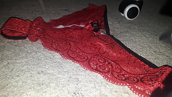 Cumming On My Indian ' Lacy Red Panties