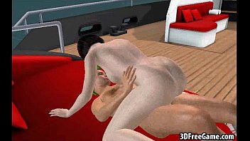 Foxy 3d Cartoon Brunette Gets Fucked On A Boat