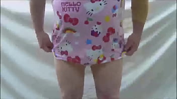 Spanking In My New Hello Kitty Outfit By Pinky 396