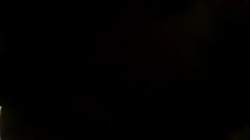 Stretching With Black Inflatable Dildo