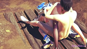 Genshin Impact Hentai 3d- Theesome A Boy Fuck And Do Cunnilingus To Barbara And Ganyu - Japanese Manga Anime Game Porn Video