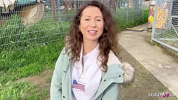 German Scout - Anal Defloration Sex For Curly Hair Teen Julia Bach At Pickup Casting