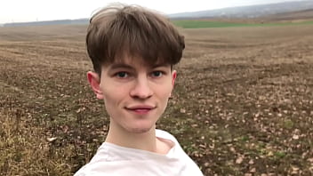 Young Cute Boy Stroking Real Big Dick Outdoor / Boy Orgasm / Monster Cock