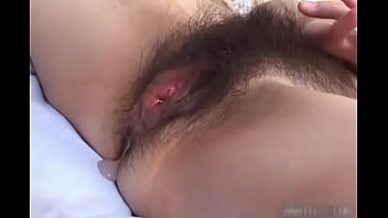 Cum Dripping From Hairy Asian Pussy