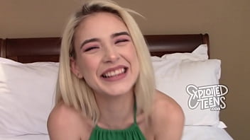 Skinny Blonde Amateur Teen Slobbers On A Fat Cock