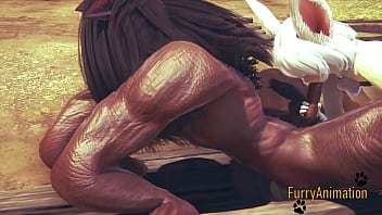 Furry Hentai 3d - Beast And Bunny Having Wild Sex On The Mountain - Japanese Manga Anime Yiff Porn Video