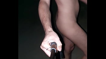 Walking The Road At Night Naked And Barefoot (1)