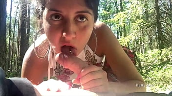 Young Whore Sucked A Stranger In The Woods In Public