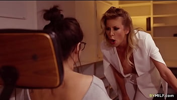 Natural Busty Assistant And Boss Having Lesbian Sex - April O_neil, Alexis Fawx