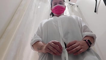 In The Shop With Your Italian Stepmother She Spies On Her As She Tries On These Sexy Clothes And Puts Her Tits In Your Face