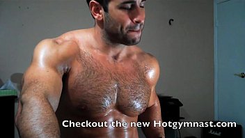 ⁣Sexy Hairy Cumshot On Chest!