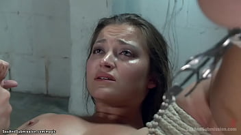 Bound Brunette Whipped And Pounded