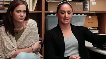 Young Stepdaughter And Hot Stepmom Fuck The Security Officer To Avoid Fine